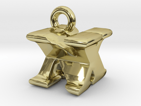 3D Monogram Pendant - NXF1 in 18K Gold Plated