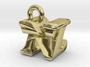 3D Monogram Pendant - NZF1 in 18K Gold Plated