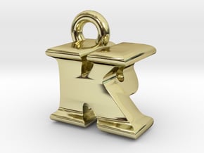 3D Monogram Pendant - KPF1 in 18K Gold Plated