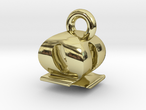 3D Monogram - QQF1 in 18K Gold Plated