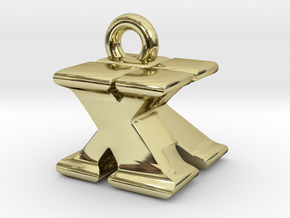 3D Monogram - XKF1 in 18K Gold Plated