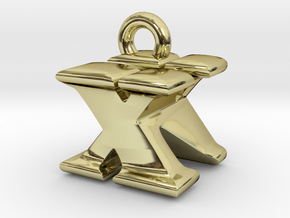 3D Monogram - XNF1 in 18K Gold Plated