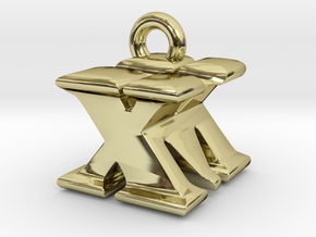 3D Monogram - XMF1 in 18K Gold Plated