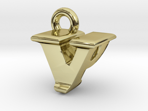 3D Monogram - VPF1 in 18K Gold Plated