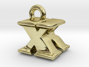3D Monogram - XRF1 in 18K Gold Plated