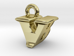 3D Monogram - VBF1 in 18K Gold Plated