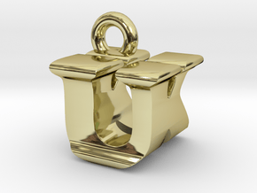 3D Monogram - UKF1 in 18K Gold Plated