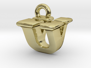3D Monogram - UVF1 in 18K Gold Plated