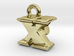 3D Monogram - XPF1 in 18K Gold Plated