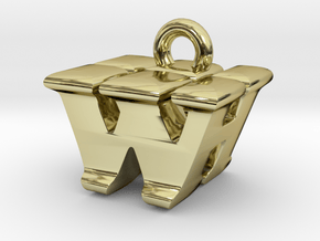 3D Monogram - WHF1 in 18K Gold Plated