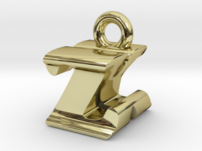 3D Monogram - ZKF1 in 18K Gold Plated