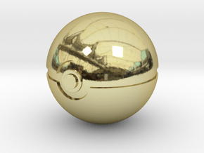 Pokeball 4cm in diameter. in 18K Gold Plated
