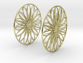 Flowerish 9 Big Hoop Earrings 60mm in 18K Gold Plated