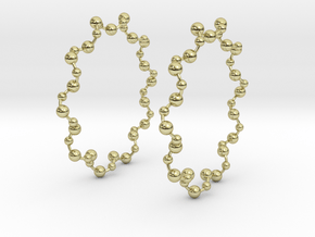 Molecule Big Hoop Earrings 60mm in 18K Gold Plated