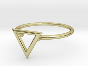 Open Triangle Ring Sz. 5 in 18K Gold Plated
