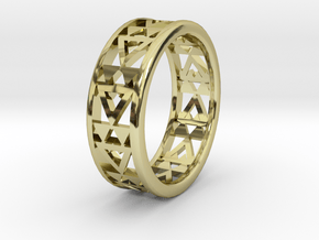 Simple Fractal Ring in 18K Gold Plated