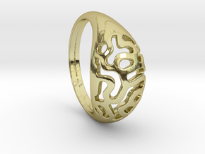 Lattice shell size 7 in 18K Gold Plated