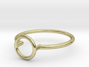 Open Circle Ring Sz. 5 in 18K Gold Plated