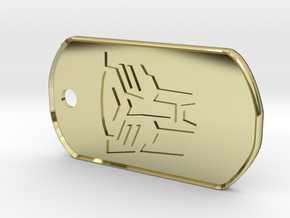 Autobot Dog Tag (Rimmed) in 18K Gold Plated