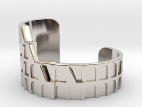 Colosseum Bracelet Size Small (Metal Version) in Rhodium Plated Brass