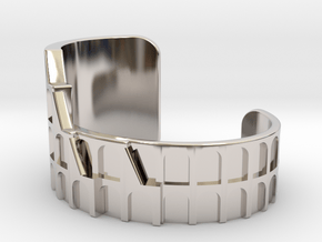 Colosseum Bracelet Size Medium (Metal Version) in Rhodium Plated Brass