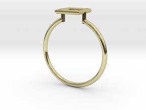 Open Square Ring Sz. 6 in 18K Gold Plated