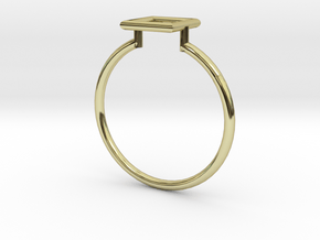 Open Square Ring Sz. 8 in 18K Gold Plated