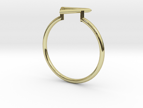 Open Triangle Ring Sz. 7 in 18K Gold Plated