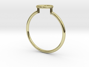 Open Circle Ring Sz. 8 in 18K Gold Plated