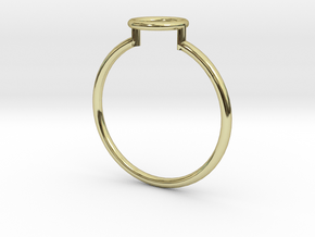 Open Circle Ring Sz. 9 in 18K Gold Plated