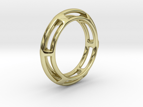 Pipe Ring - EU Size 62 in 18K Gold Plated