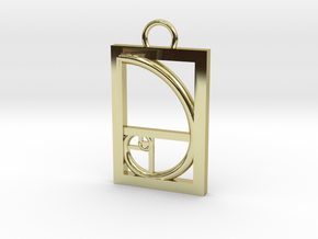 Golden Ratio Pendant in 18K Gold Plated