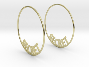 Custom Hoop Earrings - Secret 50mm in 18K Gold Plated
