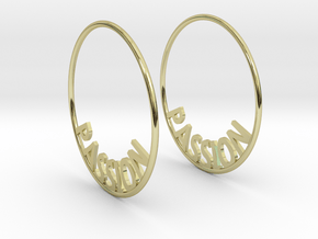 Custom Hoop Earrings - Passion 40mm in 18K Gold Plated