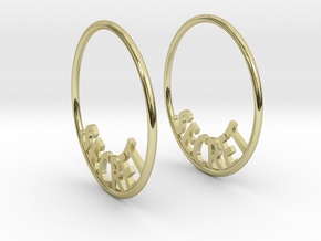 Custom Hoop Earrings - Secret 30mm in 18K Gold Plated