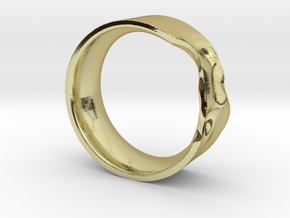 The Crumple Ring - 17mm Dia in 18K Gold Plated