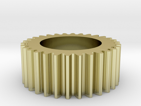 Gear Mn=2 Z=30 Pressure Angle=20° Beta=0° in 18K Gold Plated