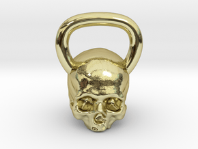 Kettlebell Skull in 18K Gold Plated