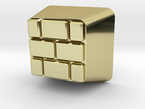 Brick Block Cherry MX Keycap in 18K Gold Plated