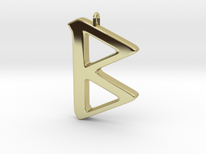 Rune Pendant - Beorc in 18K Gold Plated