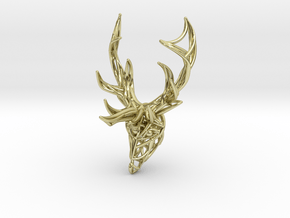 Deer Head Pendant in 18K Gold Plated