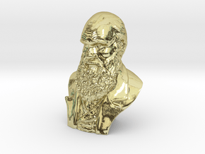 Charles Darwin 3" Bust in 18K Gold Plated