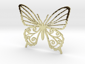 Butterfly wall stencil 7cm in 18K Gold Plated