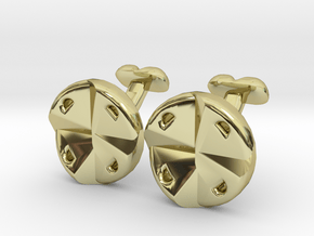 Cufflink Circle Range, Mill Circle in 18K Gold Plated