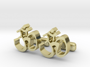 Ohm Symbol Cufflinks, Part of "Spirit" Collection in 18K Gold Plated