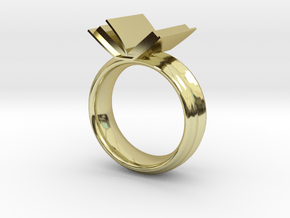 Book ring(USA 6.5,Japan 12, Britain M) in 18K Gold Plated