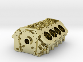 V8 Engine Block in 18K Gold Plated
