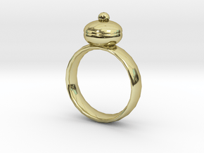 Plum Pudding Ring 22x22mm in 18K Gold Plated