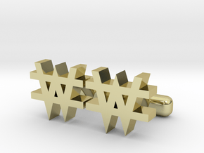 KRW Korean Won Cufflinks, Part of "Currency" Colle in 18K Gold Plated