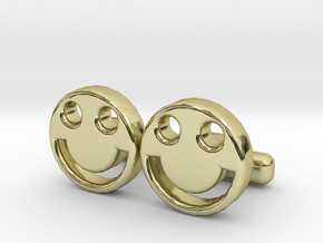 Happy Face Cufflinks, Part of "Fun Loving" Collect in 18K Gold Plated
